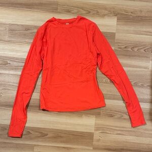 SKIMS Vibrant Orange Long Sleeve Top